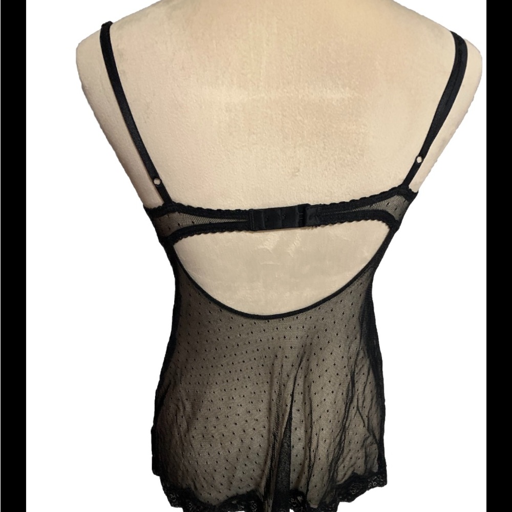 Rare Find Vtg Victoria Secret Bustier You Sexy Little Thing 36C Black Sheer Lace - Picture 3 of 7
